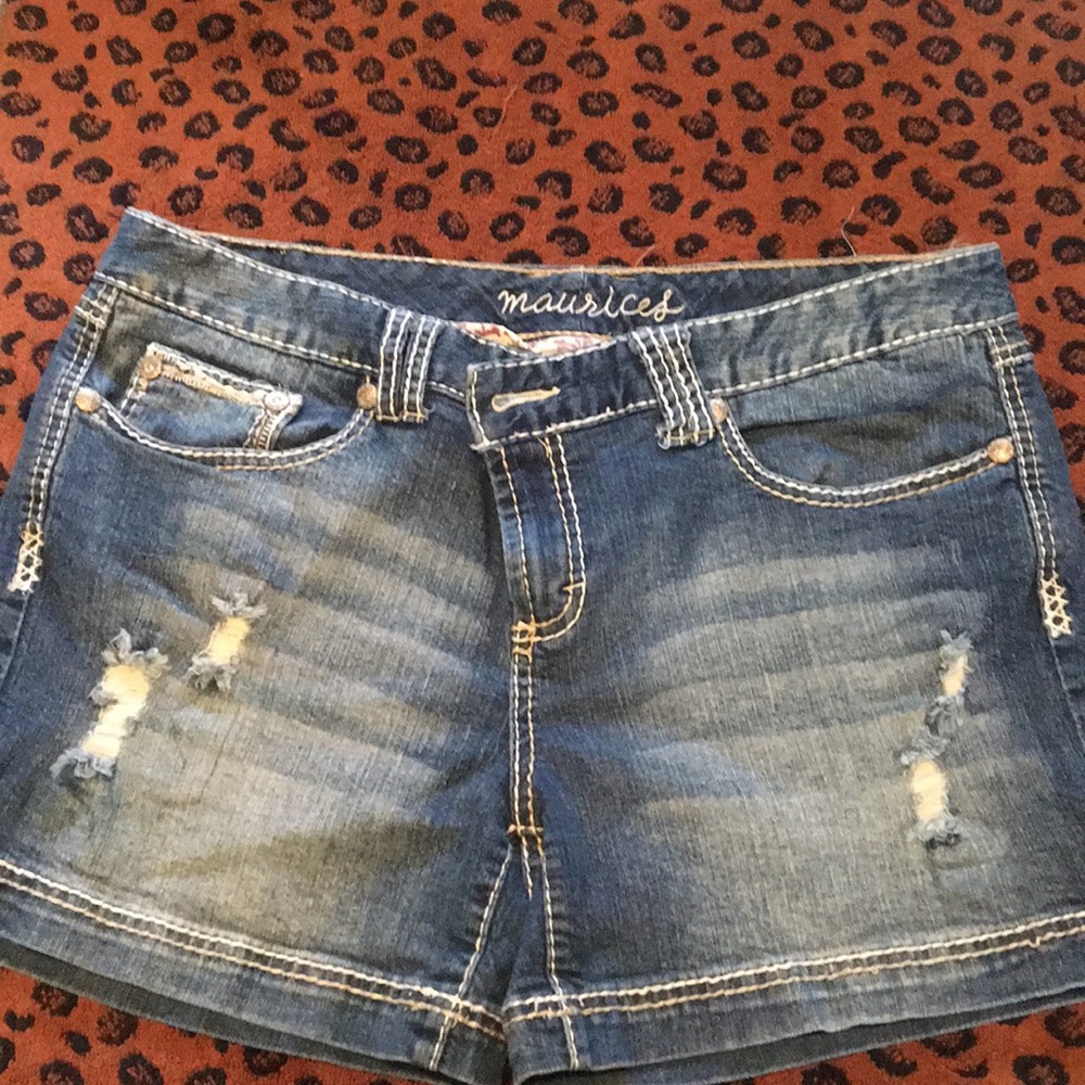 Denim shorts